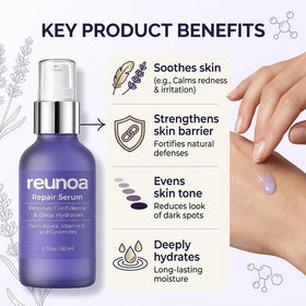 TAWODIUM Reunoa Repair Serum pump in action releasing a small amount.