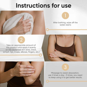 TAWODIUM Underarm Brightening Cream daily-use routine shown for easy skincare.