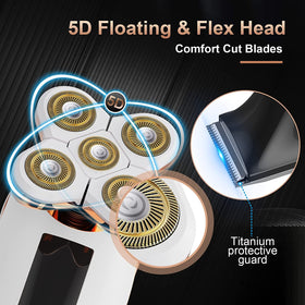 TAYAYO razor with 5D floating heads for smooth contour shaving