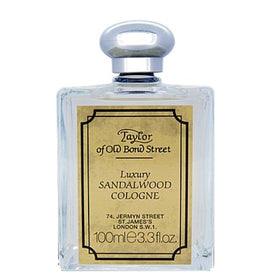 Taylor of Old Bond Street Colonia Sandalwood bottle, classic daily fragrance