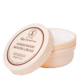 Taylor sandalwood shaving bowl 3-pack on display, convenient grooming solution.