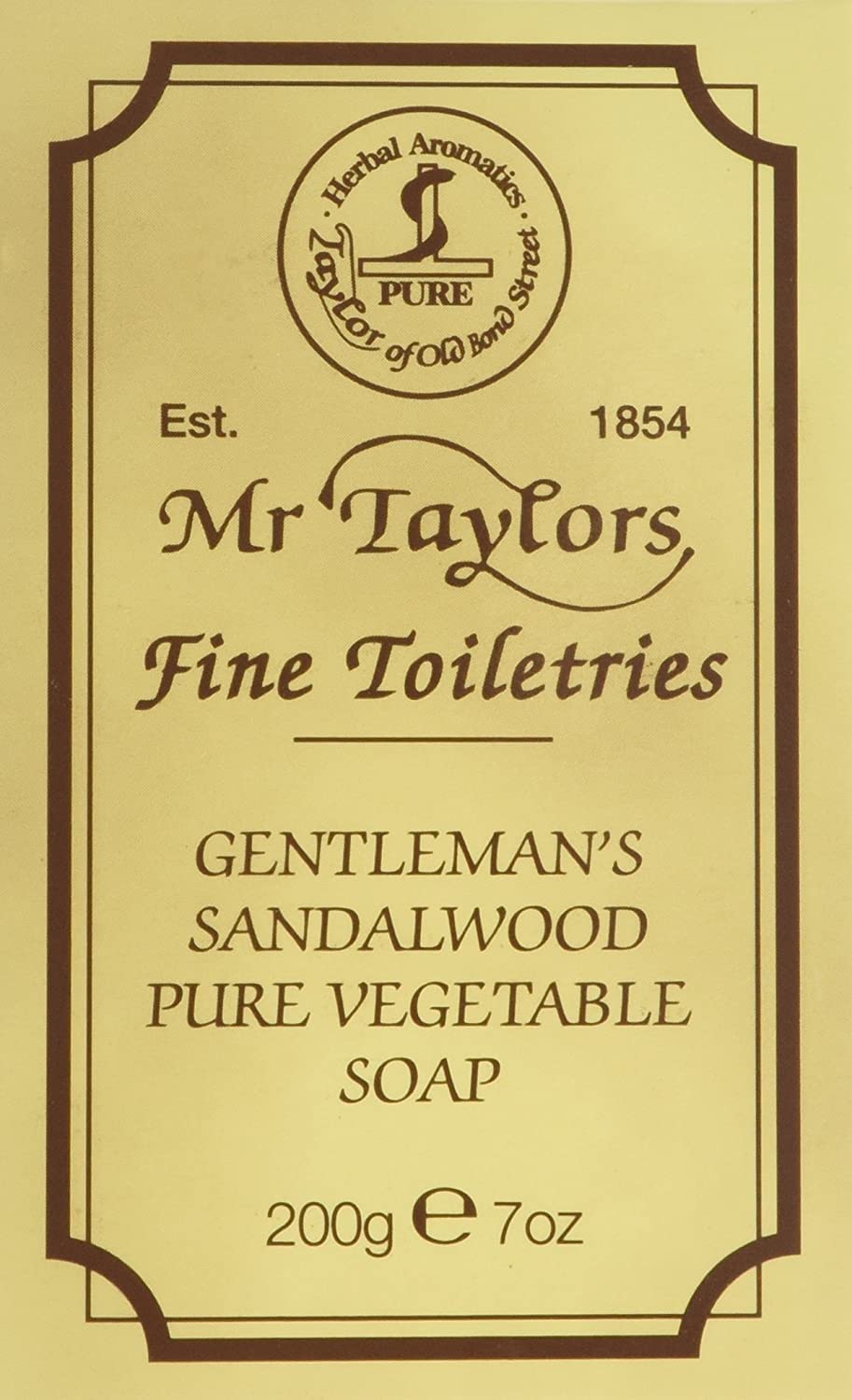 Taylor of Old Bond Street sandalwood bath soap 200g with natural ingredients for rich lather