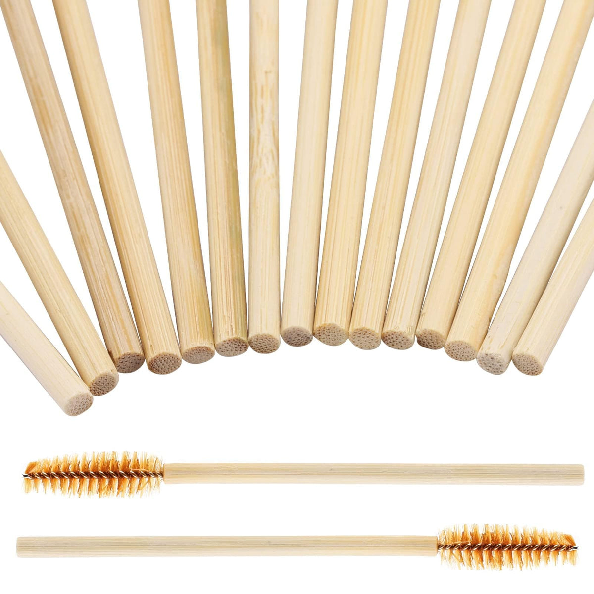 Tbestmax bamboo-inspired stick spoolies for hygienic lash extension work.