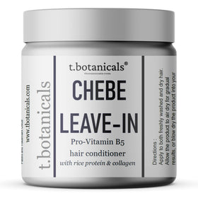 t.botanicals Chebe Leave-In Bottle Pour demonstrating smooth, even distribution for styling