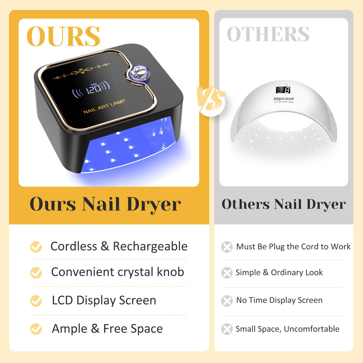 TCHMCITY gel-polish curing lamp suitable for home and salon use.