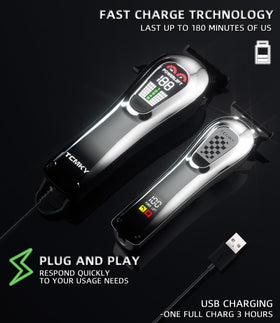 TCMKY LED display on clipper shows battery and maintenance reminders