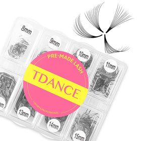 TDANCE 600 premade lash fans box for professionals, quick pickup.