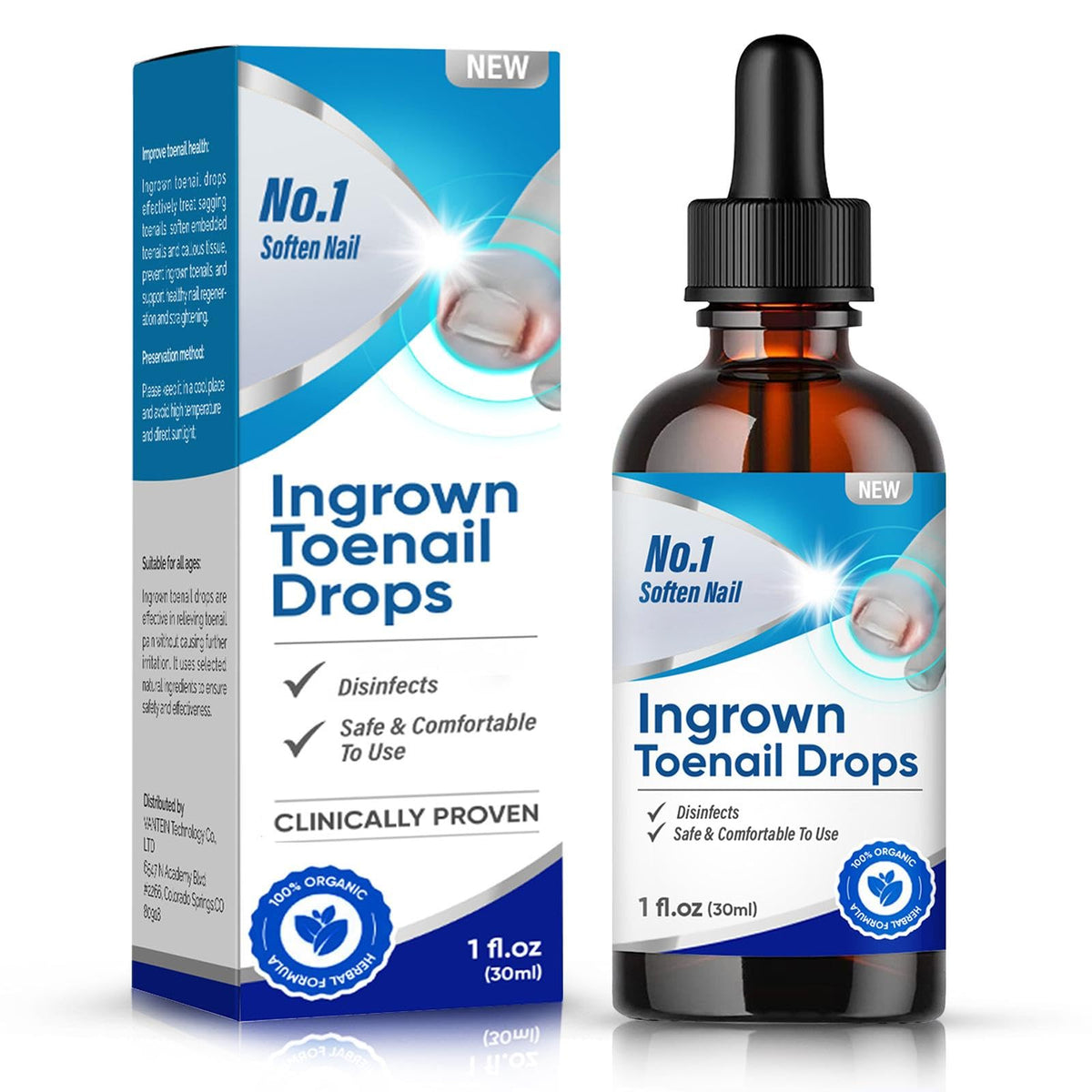 TDZLDM Ingrown Toenail Corrector Drops bottle softening nails for easier trimming.