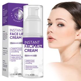 TDZLDM Instant Face Lift Cream bottle closeup with premium packaging for on the go use