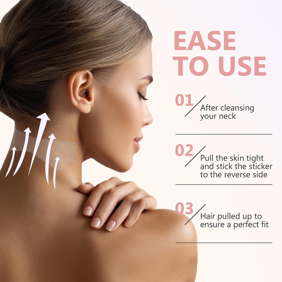 Removal of TDZLDM neck lift tape with oil cleanser for comfortable skin.