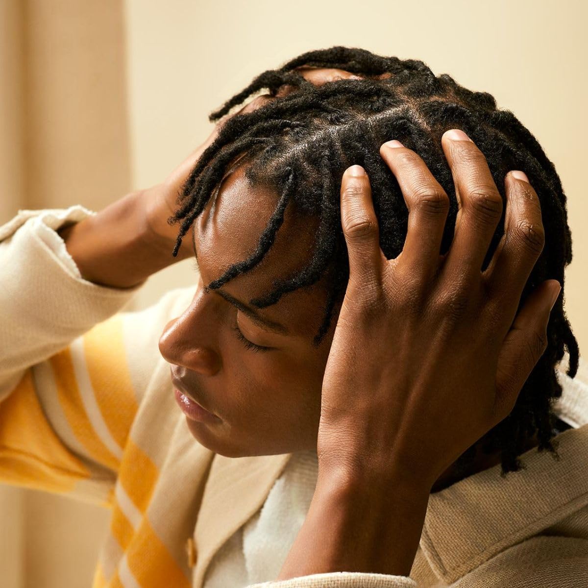 Serum used daily as part of hair care routine.