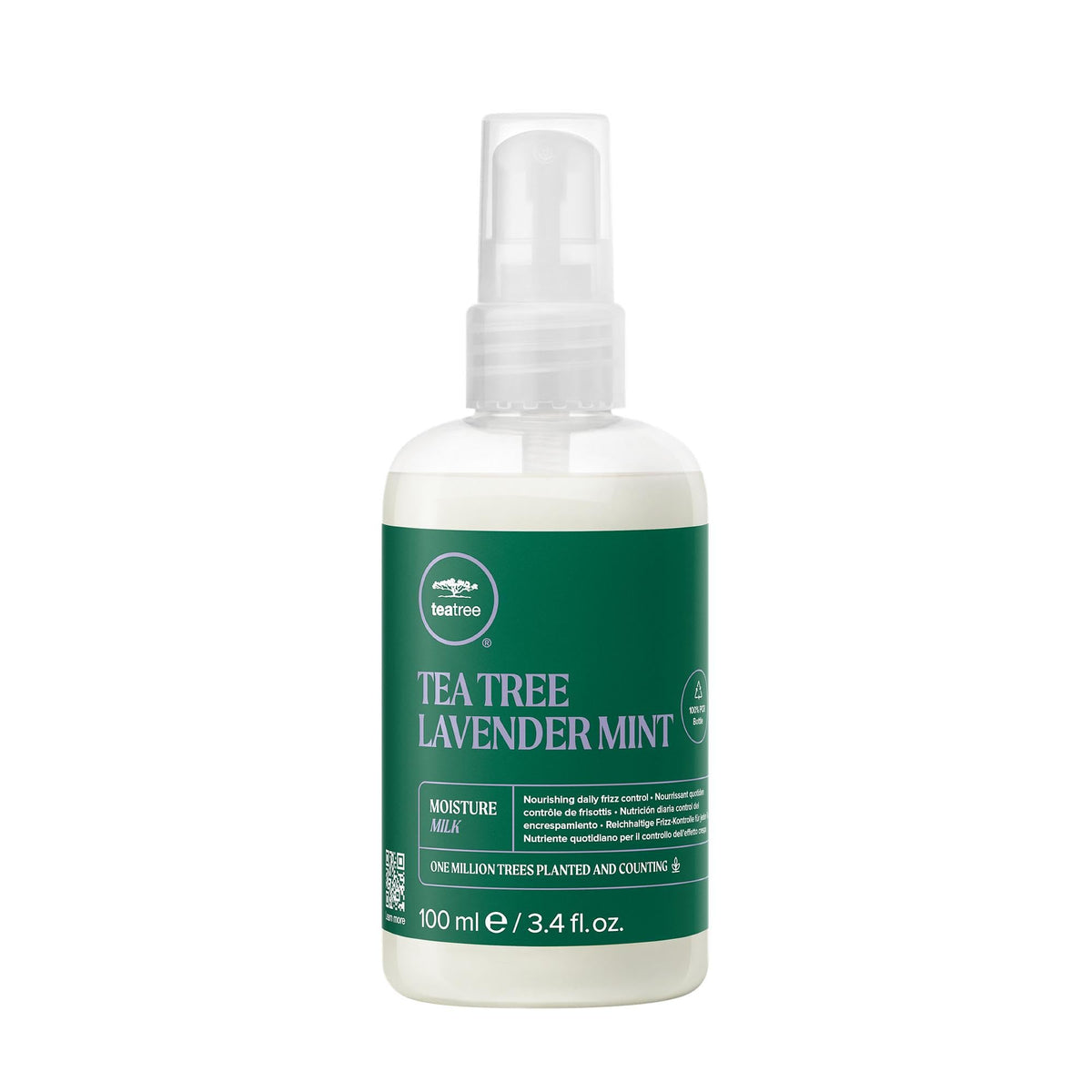 Tea Tree Lavender Mint Moisture Milk bottle hydrates coarse curls