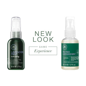 Tea Tree Lavender Mint Nourishing Oil amber glass bottle protects formula and freshness.