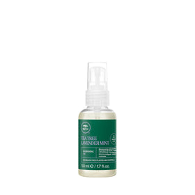 Tea Tree Lavender Mint Nourishing Oil bottle pour for easy application and hydration.
