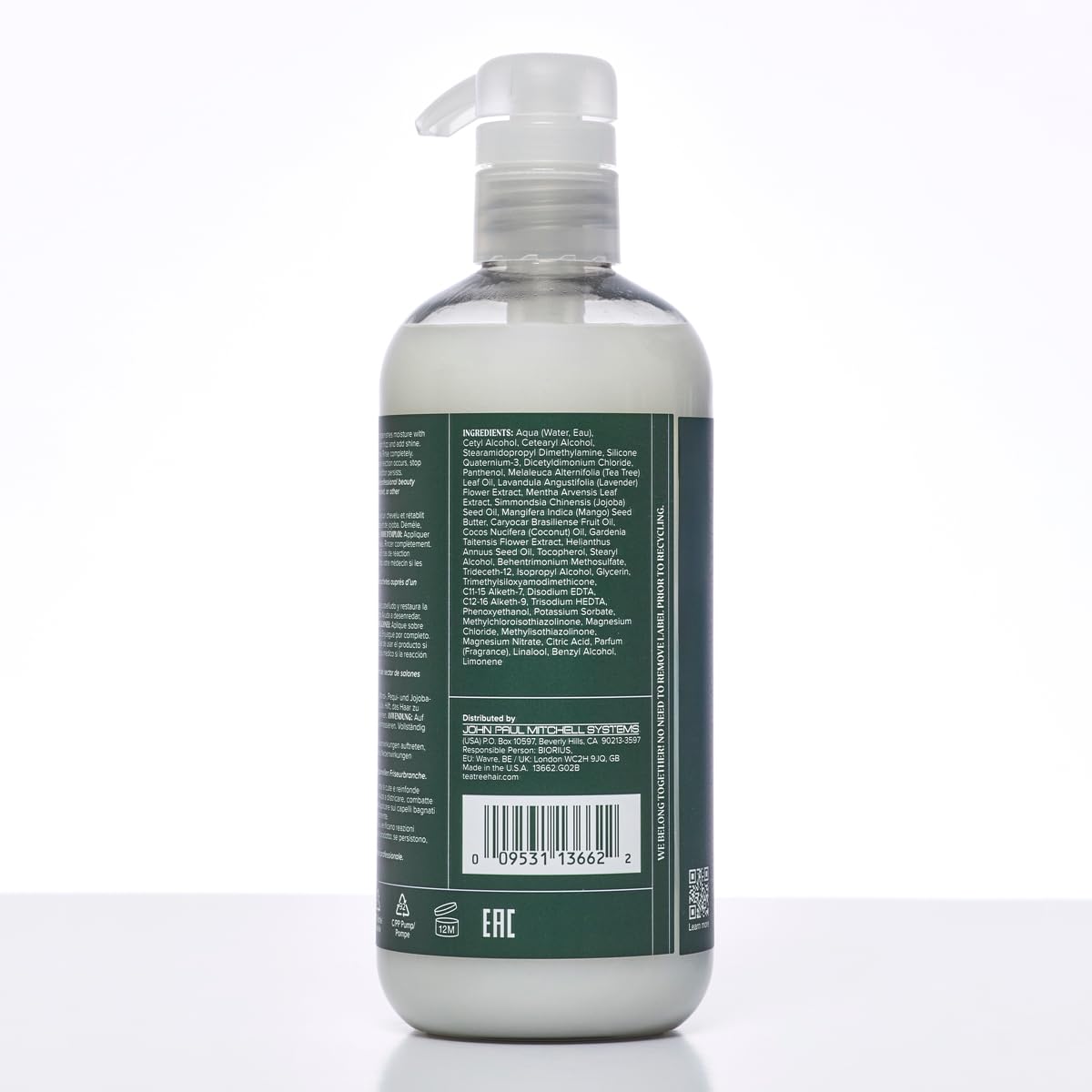 Packaging update notice for Tea Tree Lavender Mint Moisturizing Cowash.