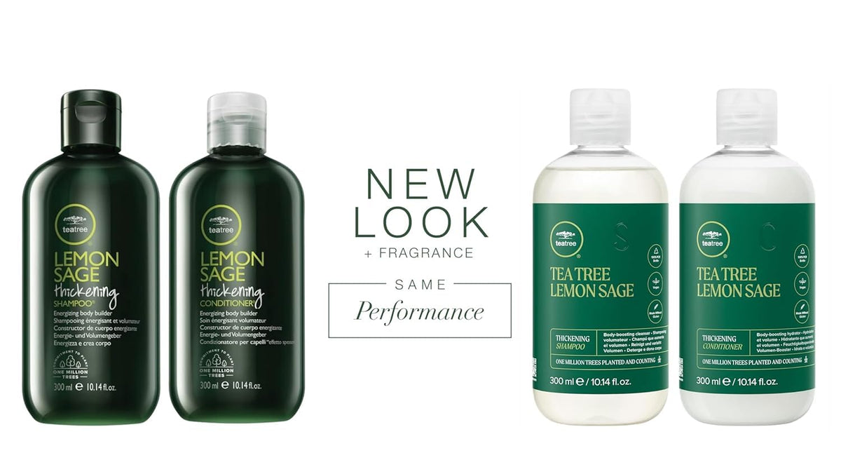 Tea Tree Lemon Sage Thickening Conditioner tube detangles and adds lift.