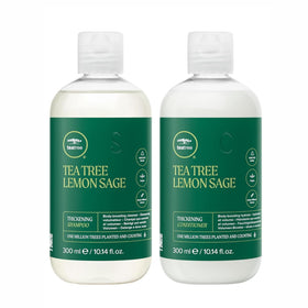 Tea Tree Lemon Sage Shampoo bottle boosts volume and refreshes scalp.