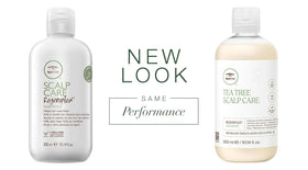 Tea Tree conditioner tube highlights daily thinning-hair regimen for smoother, thicker-looking strands.