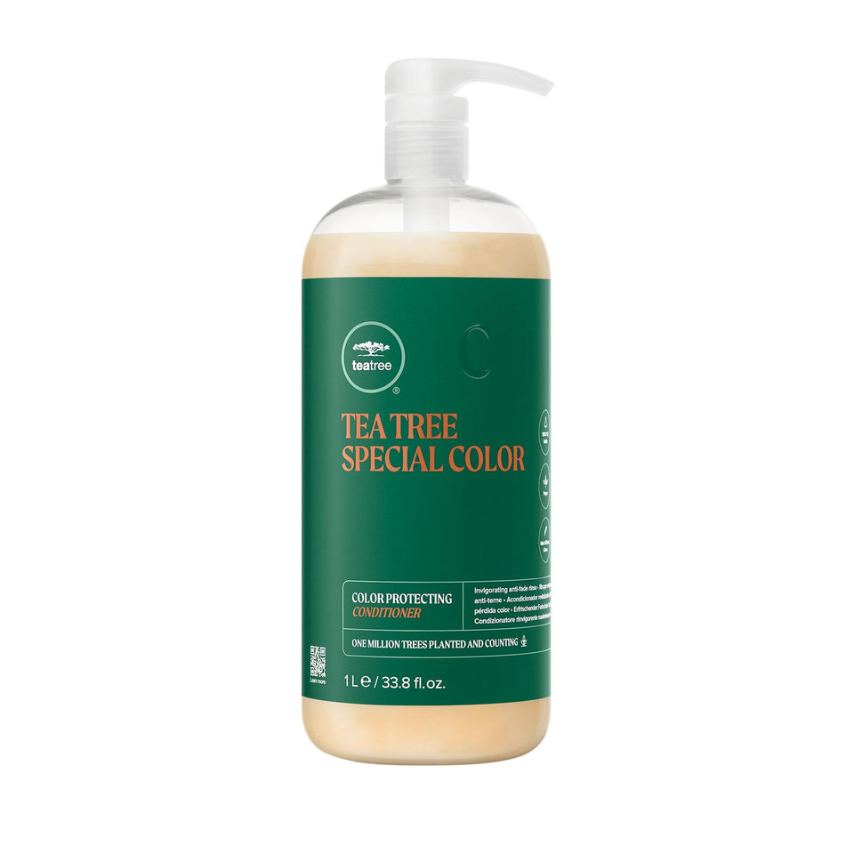 Tea Tree Special Color Conditioner bottle with color protection for color-treated hair.