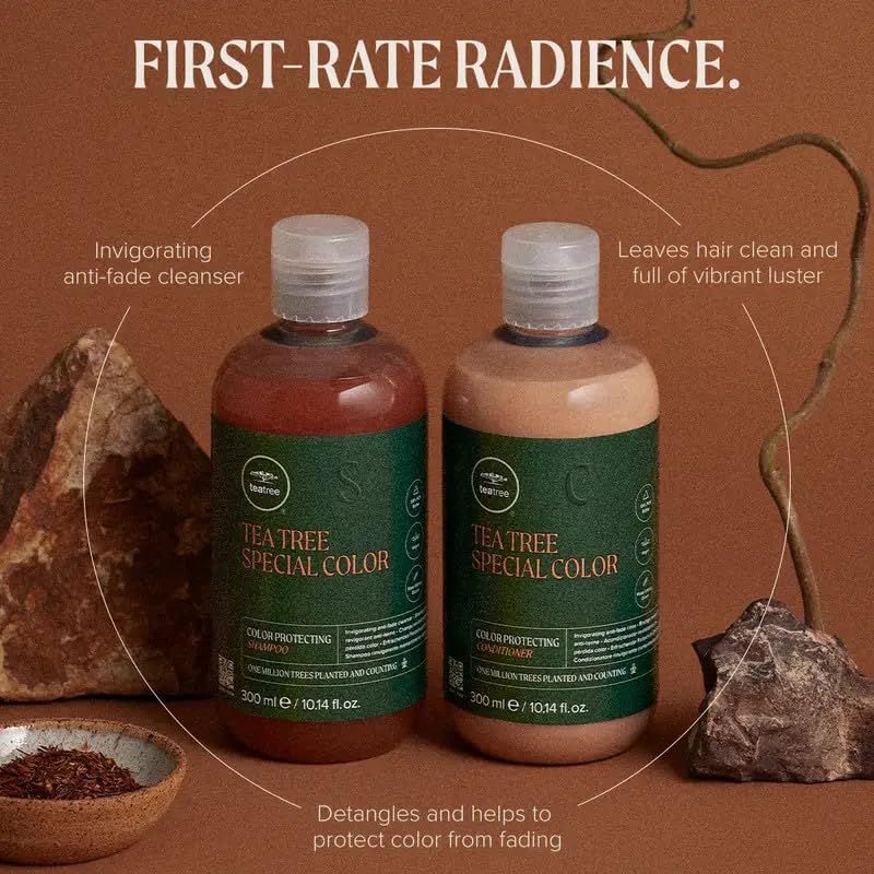Tea Tree Special Color Conditioner with rooibos protects color from fading.