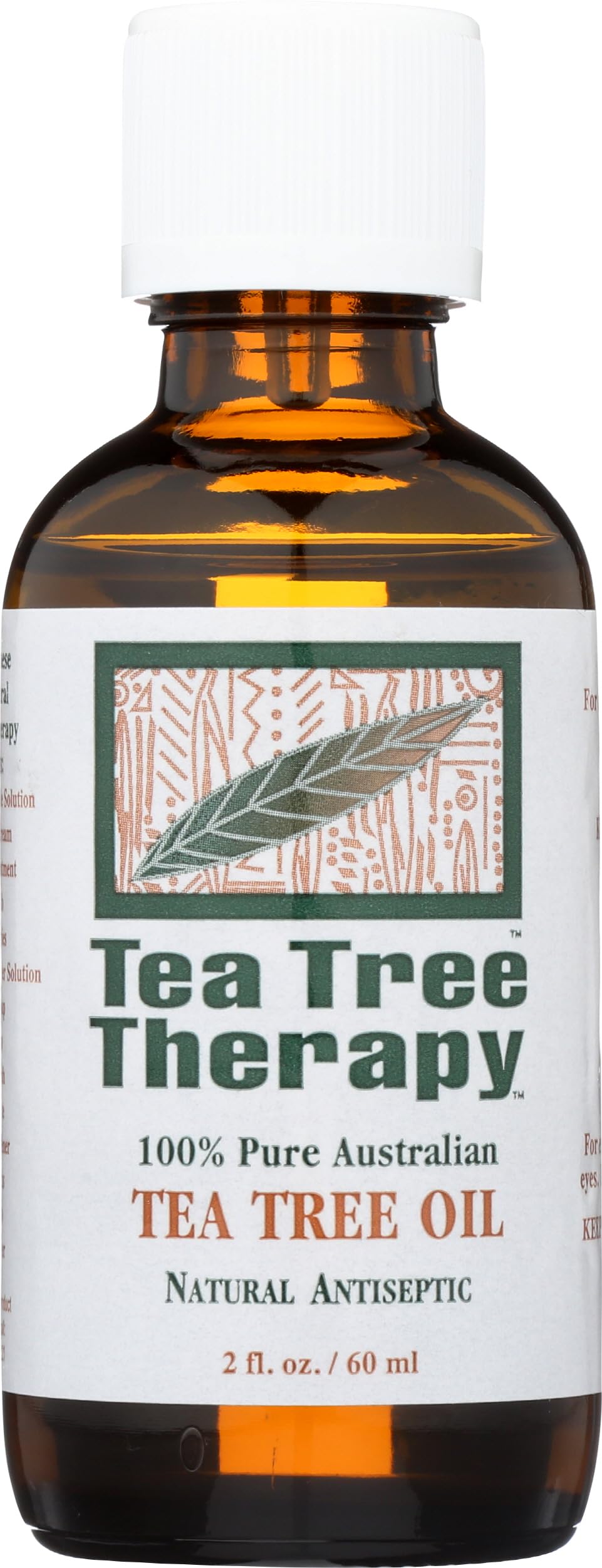 Tea Tree Therapy 2oz bottle closeup showing pure Australian oil for skincare readiness.
