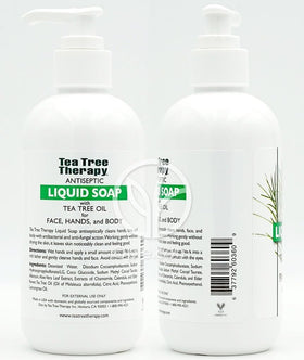 Tea Tree Therapy antibacterial liquid soap pack of four bottles for family cleansing and daily use