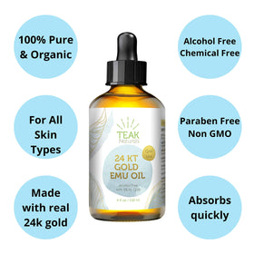 Teak Naturals Emu Oil after-sun soothing reduces discomfort and calms the skin