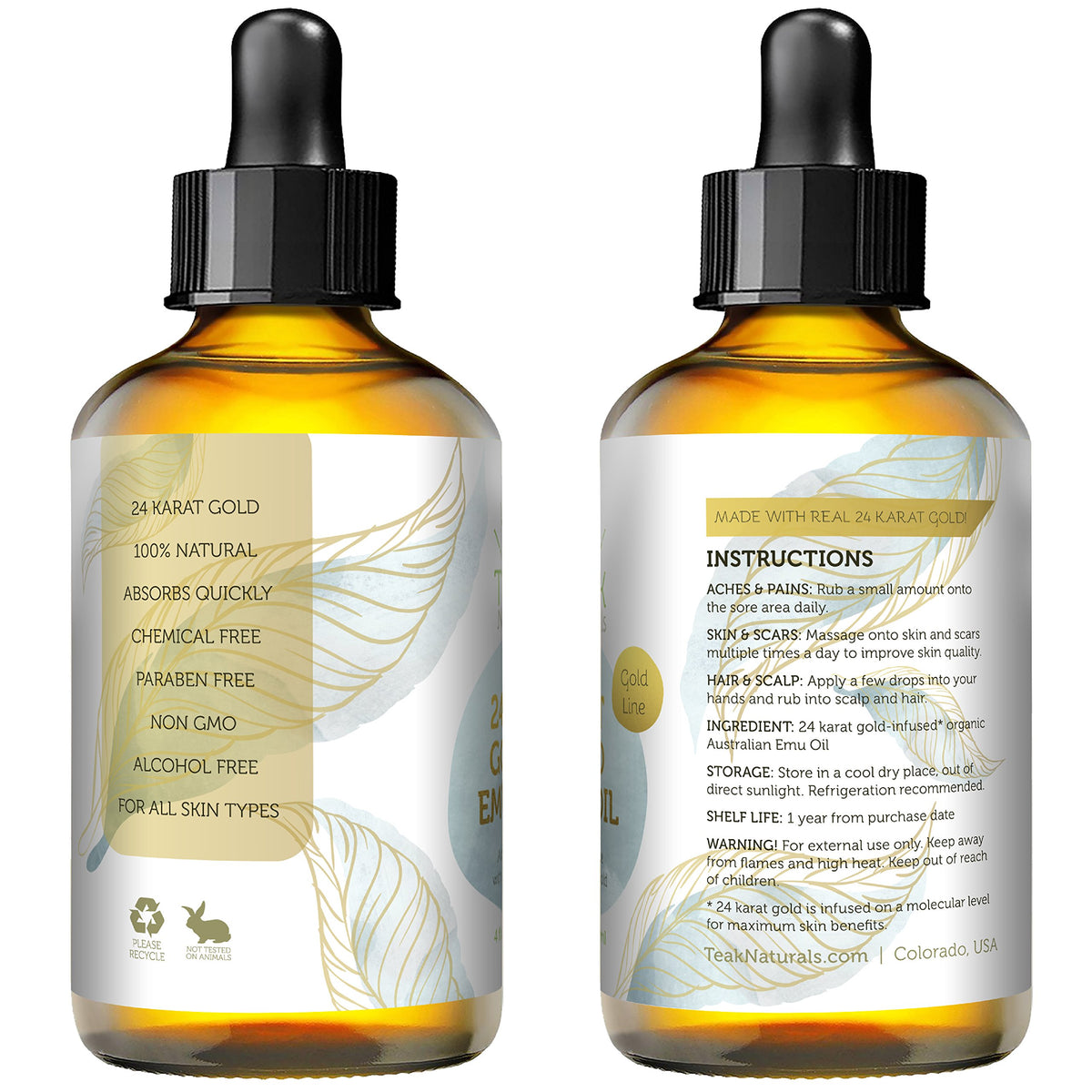 Teak Naturals Emu Oil skin moisturizer emphasizes deep hydration for dry patches