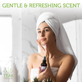 Hair moisture treatment using Teak Naturals Rose Water Toner