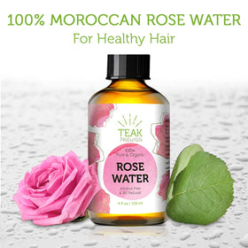 Recyclable glass packaging of Teak Naturals Rose Water Toner