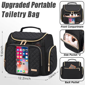 Tealari bag hangs securely with a hook for hands-free storage in dorms.