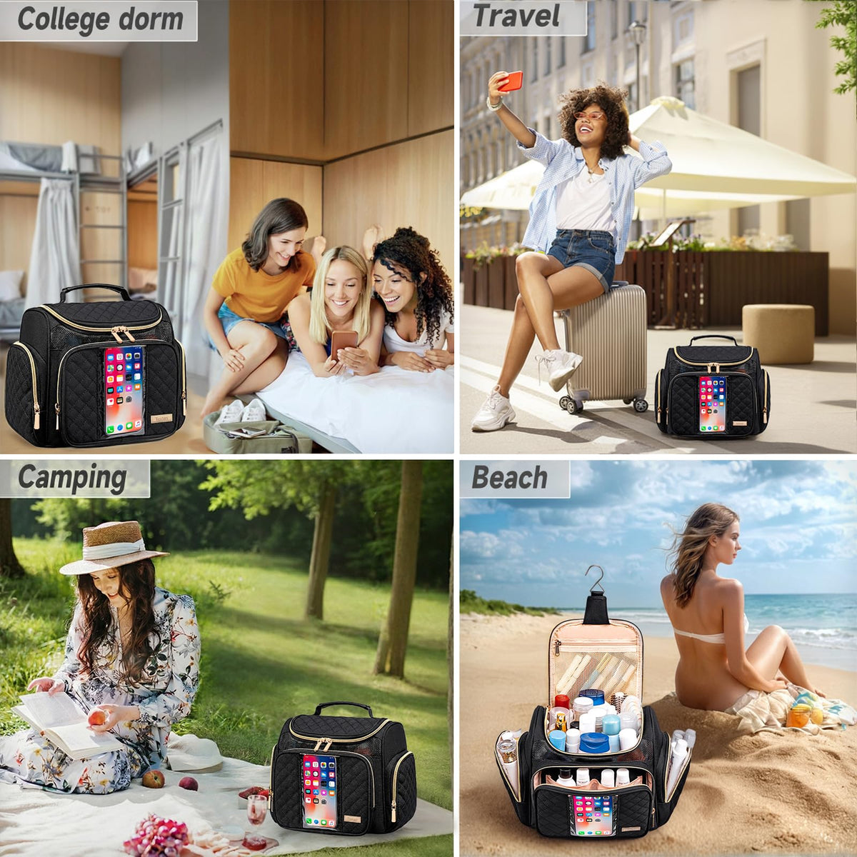 Tealari bag designed for travel, gym, and dorm organization.
