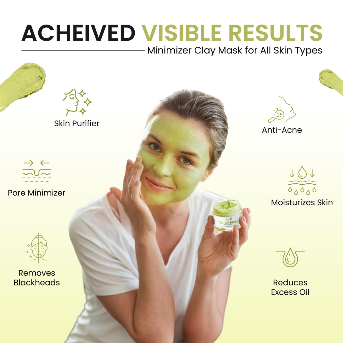 Teami Detox Face Mask texture highlights lemongrass and clay balance.
