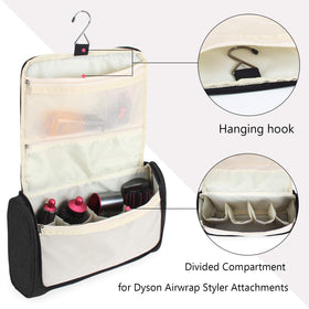 Teamoy Dyson Airwrap travel bag main pocket and compartments for accessories.