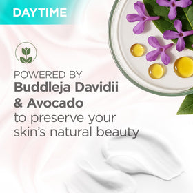 Close-up of TEATRICAL day moisturizer texture showing light finish