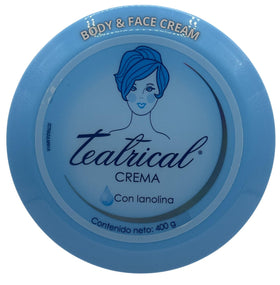 TEATRICAL Lanolin Cream 400g packaging highlighting premium hydration.