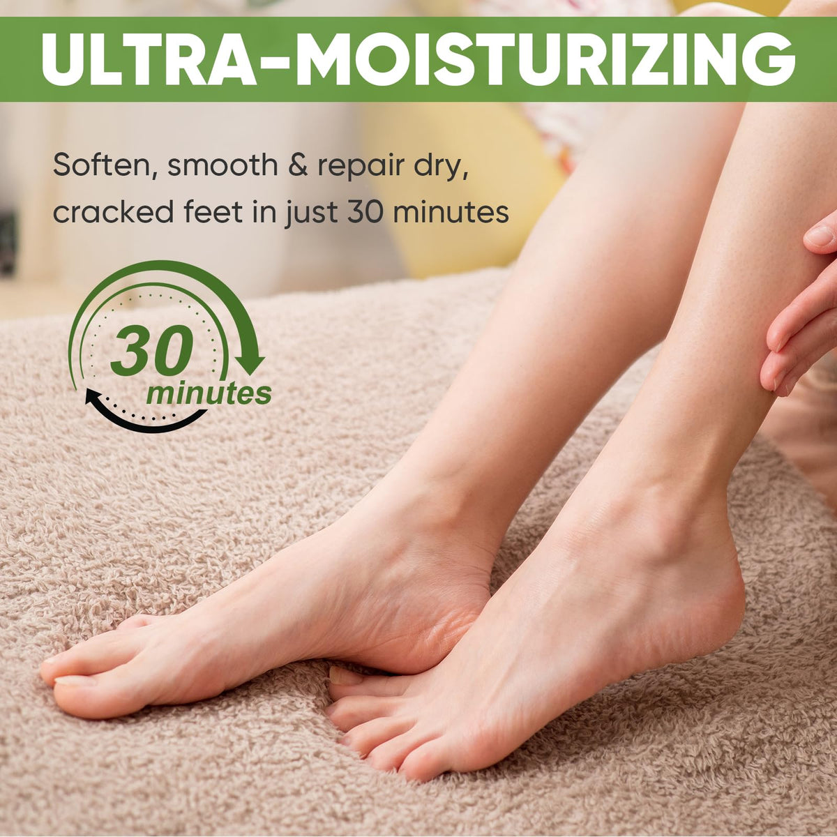 TEAWOO aloe vera extract hydration, showing soothing moisture for cracked feet.