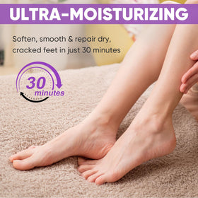 TEAWOO foot mask with jojoba oil nourishes and smooths dry feet.