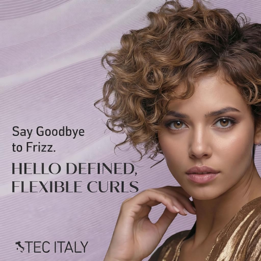 Tec Italy Curls defined curls close-up showing bounce and separation.
