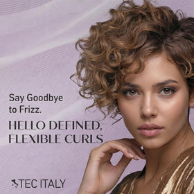 Tec Italy Curls defined curls close-up showing bounce and separation.