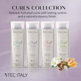 Tec Italy Curls vitamin B5 coconut oil formula highlights hydration.