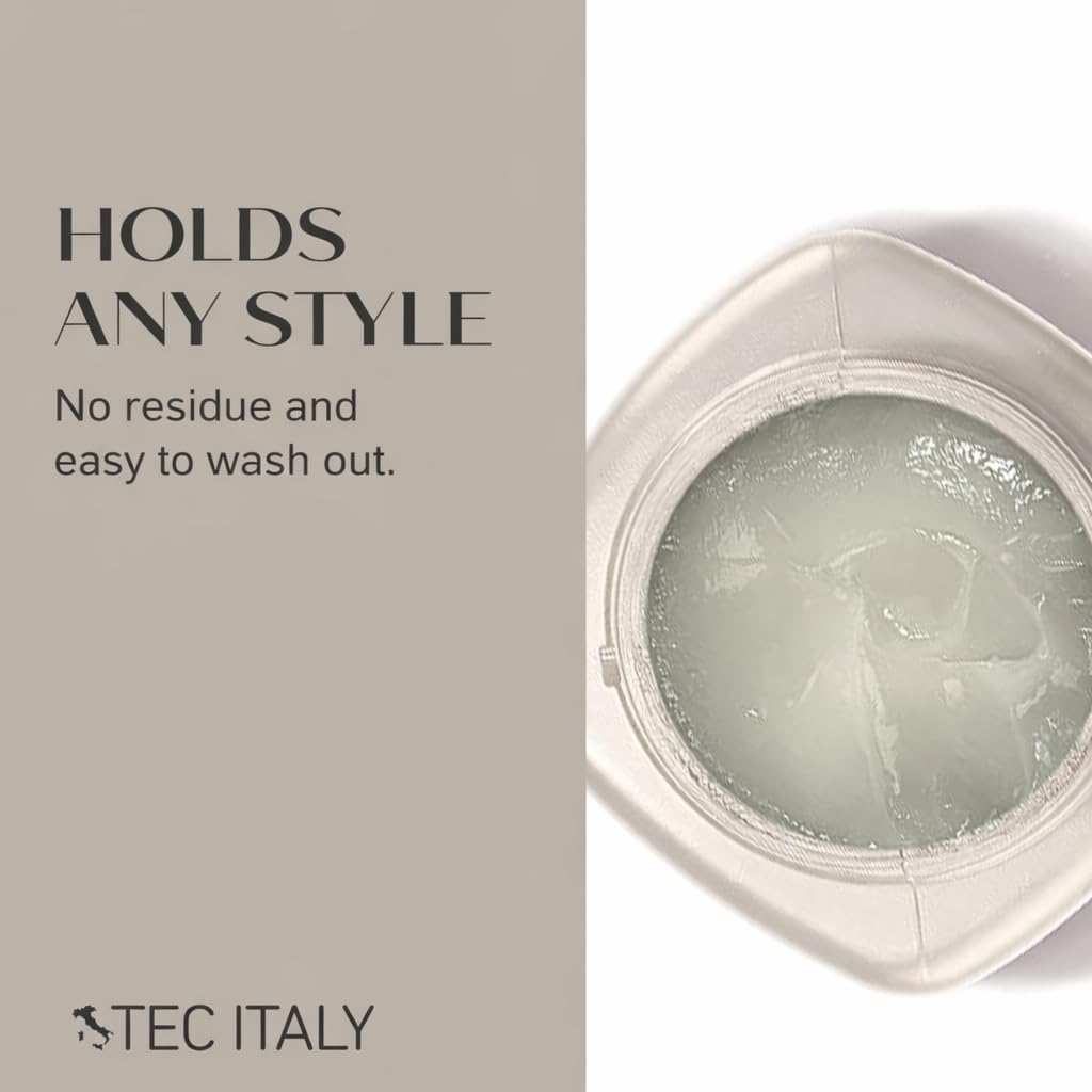Hands applying Tec Italy Gel Dela Cera Effetto Normale for smooth control.