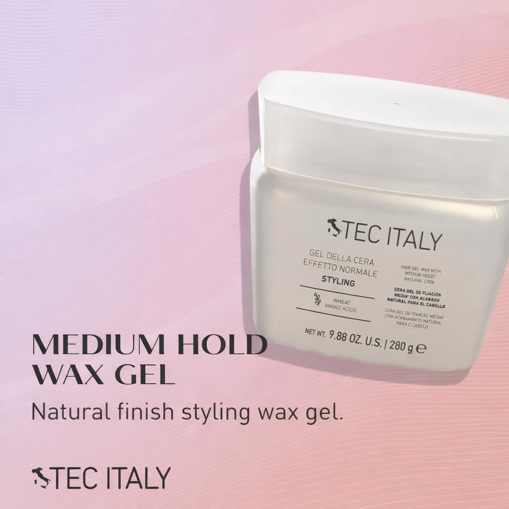 Texture close-up of Tec Italy Gel Dela Cera Effetto Normale showing definition.