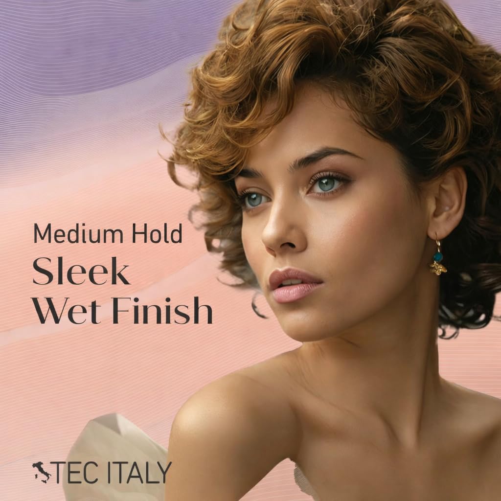 Tec Italy Gel Della Cera wet finish highlights shine without stiffness.