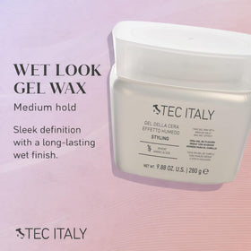 Tec Italy Gel Della Cera applying with hands shows easy distribution and flexible styling.