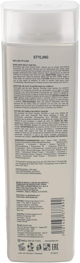 Tec Italy Gellini High Hold after-use glow and ready to react surface.