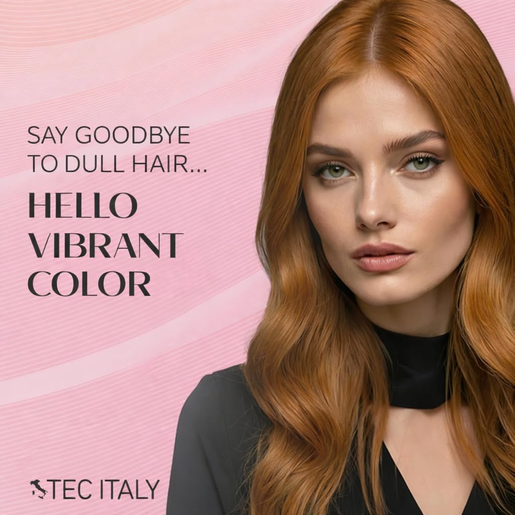 Tec Italy Lumina Forza Red color-tone enhancement on sunlit hair reveals vibrancy