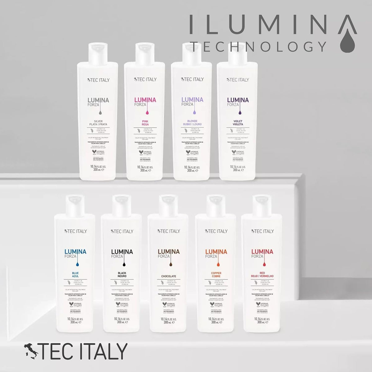 Tec Italy Lumina Forza Red salon-ready shine improves manageability