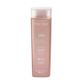 Tec Italy Lumina Purple Shampoo bottle shows cool-toned cleansing for blonde and gray hair