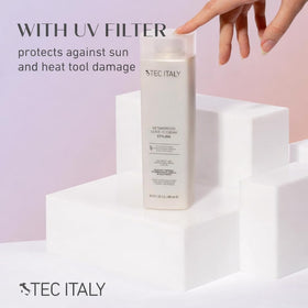 Tec Italy Metamorfosi Leave-In heat protection shields while styling with hot tools